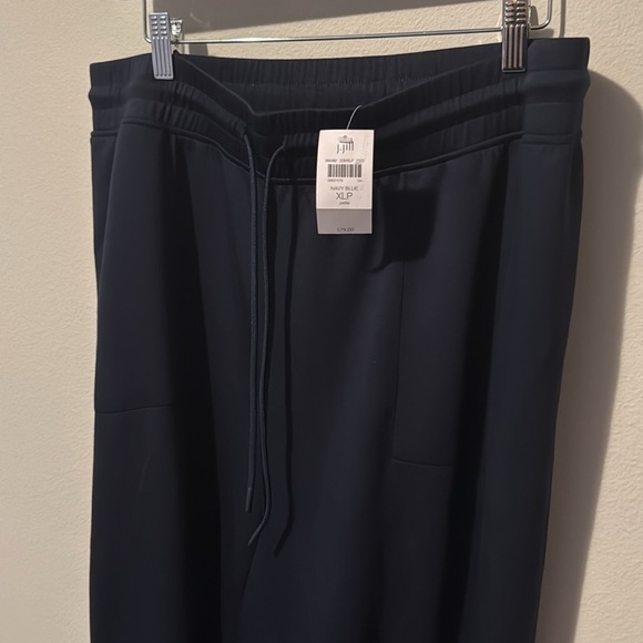 NWT J Jill Fit Athletic Pants Navy Blue XL Petitite Women Athlesiure Pockets Tie - Picture 2 of 11